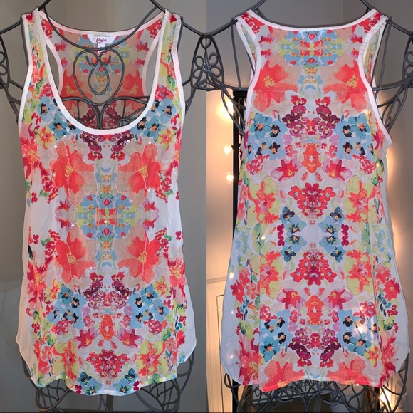 “HAPPY DAZE” 🌸🌞 Multi-Color Floral Shirt - Picture 1 of 5